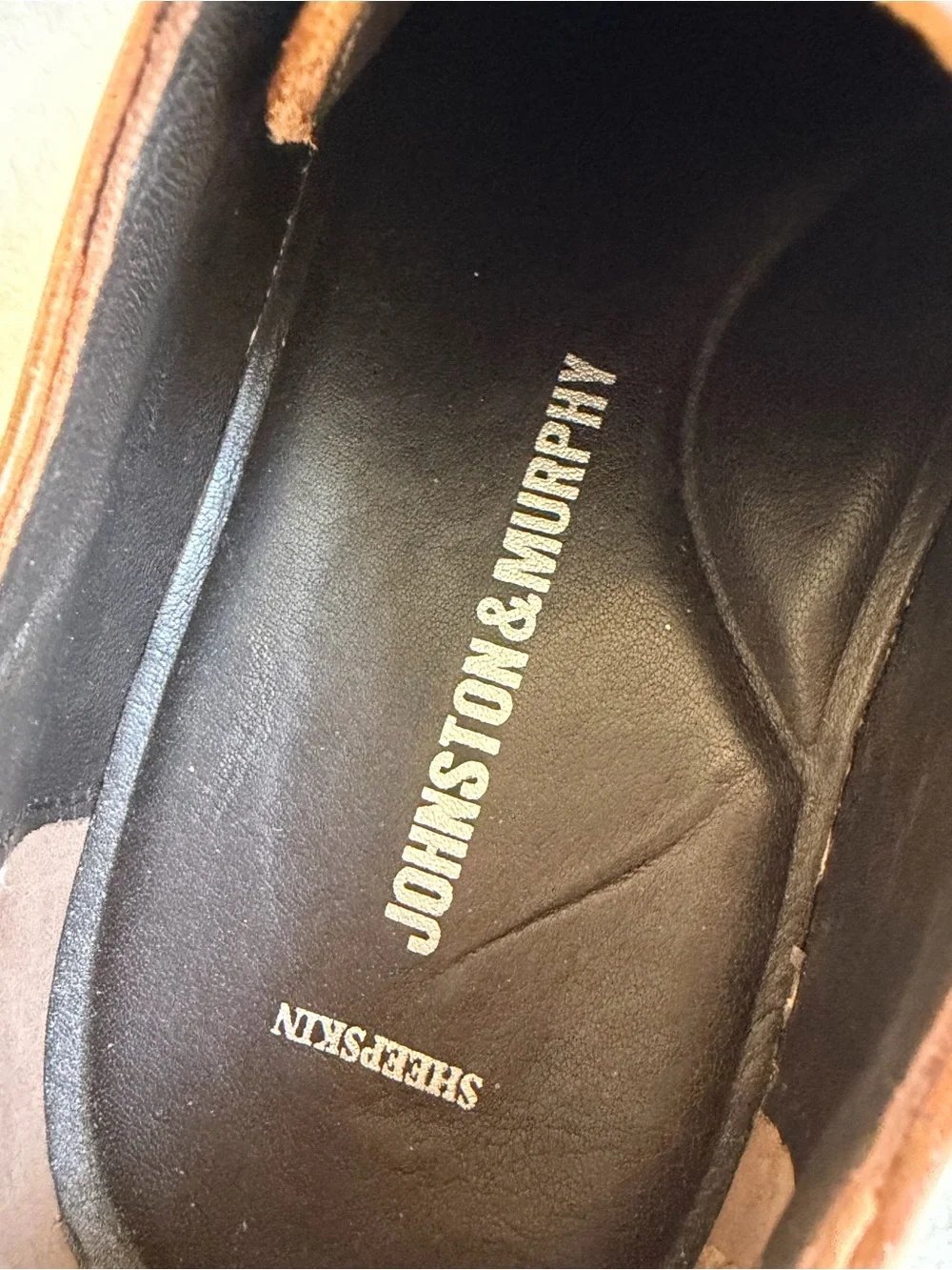 Johnston & Murphy Cap Toe Oxford Leather Shoes Cognac Size 11 Derby EUC